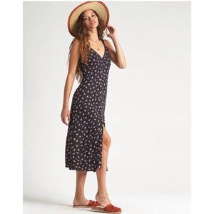Billabong Sweet Edges Floral Print Midi Dress Medium